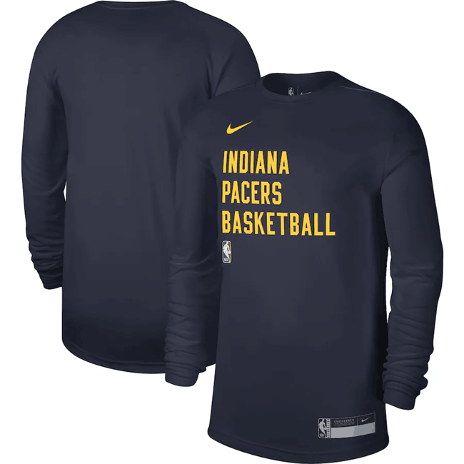 Men's Indiana Pacers Navy 2023/24 Legend On-Court Practice Long Sleeve T-Shirt Men's Indiana Pacers Navy 2023/24 Legend On-Court Practice Long Sleeve T-Shirt